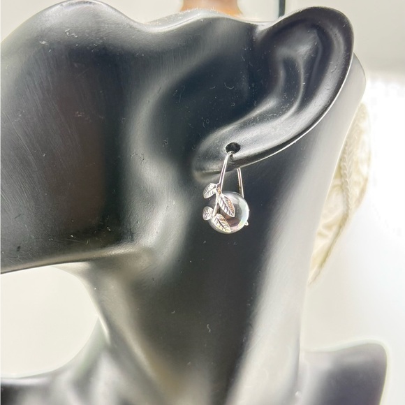 Annika Witt Sterling Silver Black Pearl Drop Earrings – Made in Bali 🖤 - Picture 9 of 10